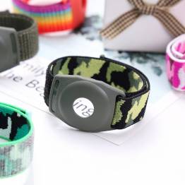  Nylon Loop AirTag armband voor kinderen en volwassenen - 13-22cm - Groen camo