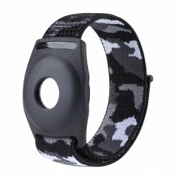 Nylon Loop AirTag armband voor kinderen en volwassenen - 13-22cm - Groen camo