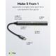 Goobay slank 5-i-1 USB-C 3.2 hub voor 2x USB-C en 3x USB-A - 5 Gbit/s