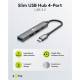 Goobay slank 4-i-1 USB-C hub voor 1x USB-C en 3x USB-A - 5Gbit/s