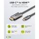 Geweven USB-C naar HDMI-kabel van Goobay - 4K@60Hz - 3m