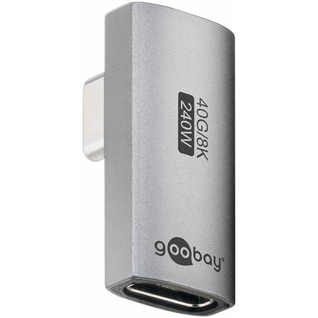 USB-C 4.0-adapter met 90° gedraaide hoek - 240W / 40Gbps / 8K