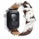 Kunstleer band met dierenpatroon voor Apple Watch 38/40/41/42mm - Paard