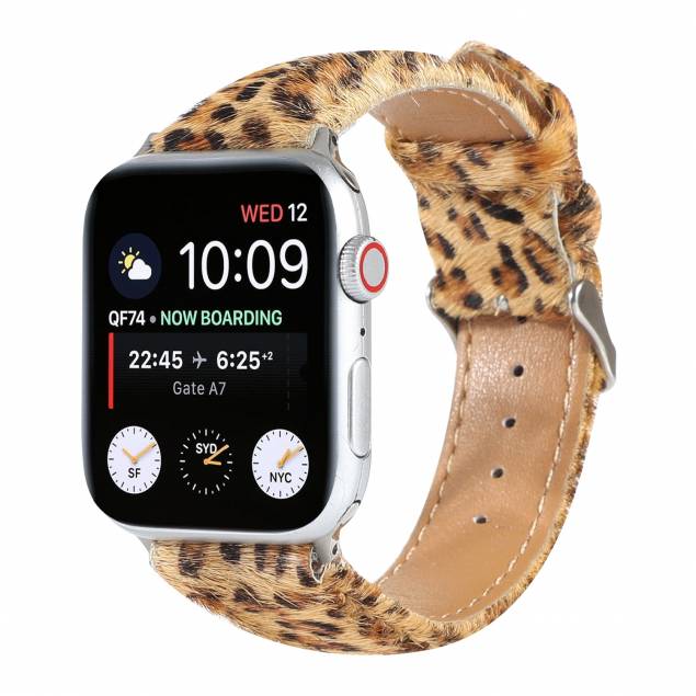 Kunstleder band met dierenprint voor Apple Watch 44/45/46/49mm - Cheetah Kunstleder band met dierenprint voor Apple Watch 44/45/46/49mm - Cheetah