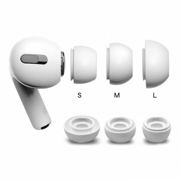 3 paar siliconen oordopjes voor AirPods Pro / Pro 2 - Wit 3 paar siliconen oordopjes voor AirPods Pro / Pro 2 - Wit