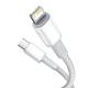 Baseus USB-C naar Lightning kabel - 1m - Wit