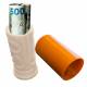 Puzzlebox cilinder labyrint voor geldcadeaus en geocaching - 3D geprint - Wit/Bruin
