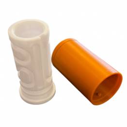 Puzzlebox cilinder labyrint voor geldcadeaus en geocaching - 3D geprint - Wit/Bruin