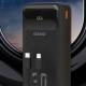 Dudao K15Max powerbank 30.000mAh met USB-C en Lightning kabel - 22,5W PD+QC - Zwart