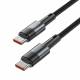 Tech-Protect UltraBoost Evo geweven USB-C kabel 100W PD oplaadkabel - Zwart - 3m