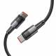 Tech-Protect UltraBoost Evo geweven USB-C kabel 100W PD oplaadkabel - Zwart - 3m