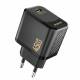 Dudao 65W GaN 4-poorts PD oplader - 2x USB-C / 2x USB - Wit