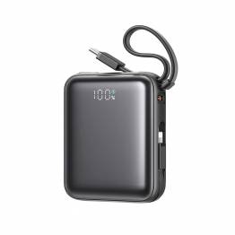 Joyroom powerbank met Lightning en USB-C kabels - 10.000mAh - 30W PD - Zwart