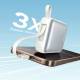 Joyroom mini powerbank met USB-C en Lightningkabel - 10.000mAh - 22.5W PD - Wit