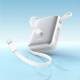 Joyroom mini powerbank met USB-C en Lightningkabel - 10.000mAh - 22.5W PD - Wit