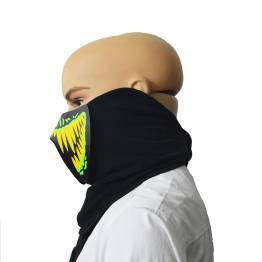  Halloween, carnaval en feest LED masker - stemgeluid geactiveerd - Geel/Groen