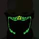 Halloween, carnaval en feest LED masker - stemgeluid geactiveerd - Geel/Groen