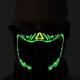 Halloween, carnaval en feest LED masker - stemgeluid geactiveerd - Geel/Groen