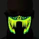 Halloween, carnaval en feest LED masker - stemgeluid geactiveerd - Geel/Groen