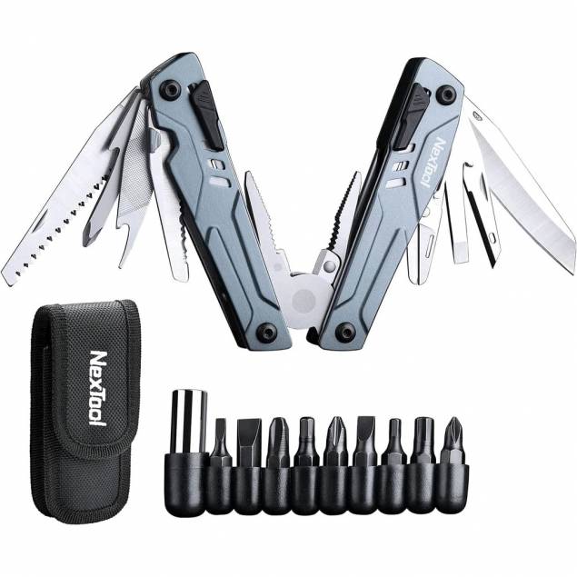 NexTool Sailor Pro multitool 14-in-1 met 9 bits - Blauw NexTool Sailor Pro multitool 14-in-1 met 9 bits - Blauw