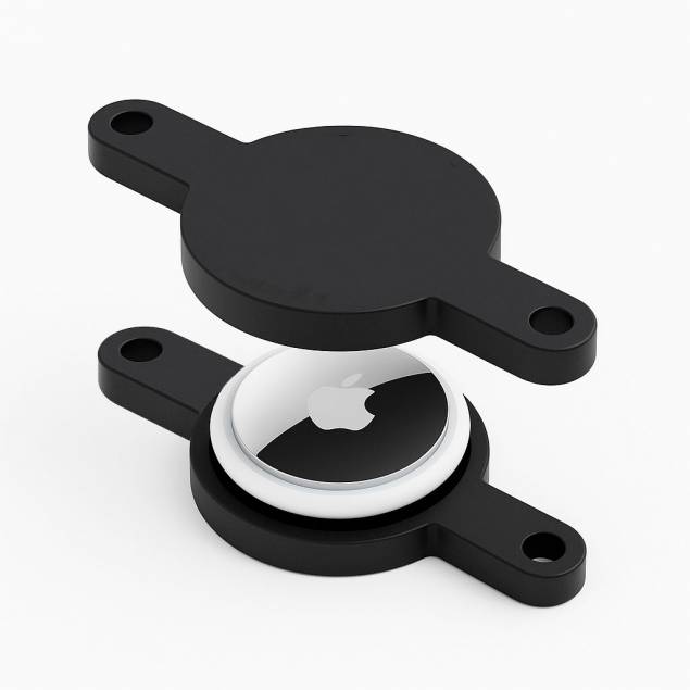 Anti-diefstal AirTag houder voor fiets in beschermende plastic - Zwart Anti-diefstal AirTag houder voor fiets in beschermende plastic - Zwart