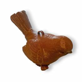  Vogel geocache houder met ruimte voor bison - 11cm - 3D geprint - Bruin