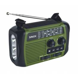 Trevi Explorer noodradio met handzwengel, Bluetooth, zaklamp en powerbank - Groen