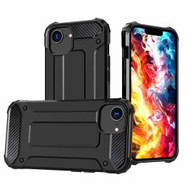 Extra beschermende iPhone 16e Hybrid Armor hoes - Zwart