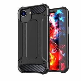  Extra beschermende iPhone 16e Hybrid Armor hoes - Zwart