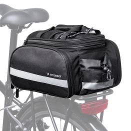 Fietstas voor bagagedrager met zijvak, regenhoes en draagriem - 27l