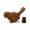 Vogel geocache houder met ruimte voor bison - 11cm - 3D geprint - Bruin