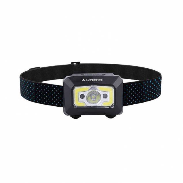 Superfire X30 oplaadbare en waterdichte hoofdlamp met handsfree sensor - 340lm Superfire X30 oplaadbare en waterdichte hoofdlamp met handsfree sensor - 340lm