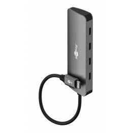Goobay slank 4-i-1 USB-C hub met 4x USB-C 3.2 voor data - 10 Gbit/s