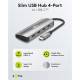 Goobay slank 4-i-1 USB-C hub met 4x USB-C 3.2 voor data - 10 Gbit/s