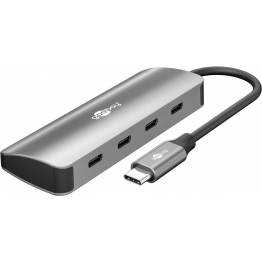  Goobay slank 4-i-1 USB-C hub met 4x USB-C 3.2 voor data - 10 Gbit/s