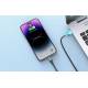 Joyroom USB naar Lightning kabel met diode - 2m - geweven zwart