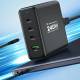 Wozinsky 65W GaN PD oplader m 2x USB-C en 1x USB-A poorten