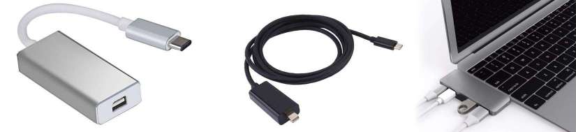 USB-C (thunderbolt 3) naar mini DisplayPort-adapters en kabels