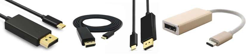 USB-C (thunderbolt 3) naar DisplayPort-adapters en kabels